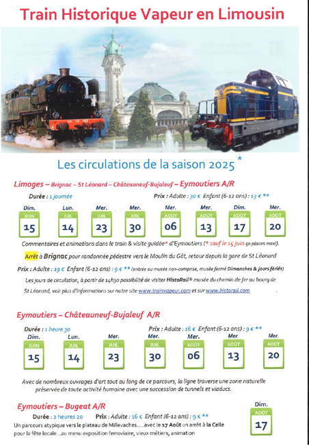 Train à vapeur 2025
